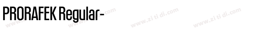 PRORAFEK Regular字体转换 PRORAFEK Regular字体转换